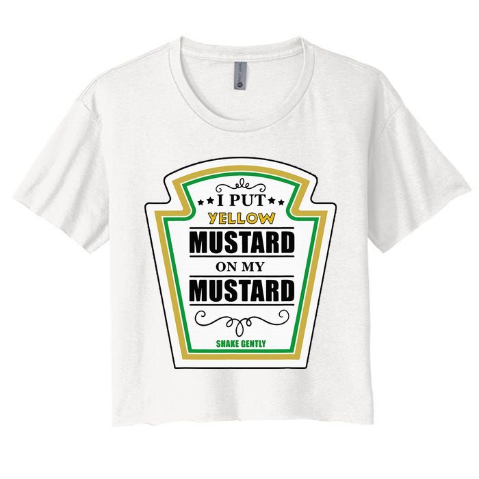 I Put Mustard On My Mustard Halloween Couple Team Women's Crop Top Tee
