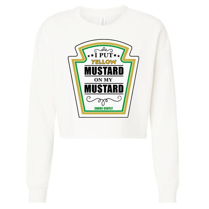 I Put Mustard On My Mustard Halloween Couple Team Cropped Pullover Crew