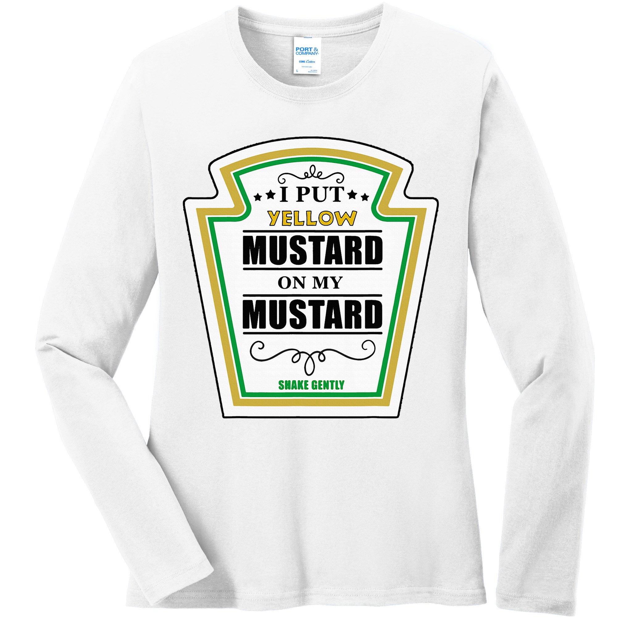 I Put Mustard On My Mustard Halloween Couple Team Ladies Long Sleeve Shirt