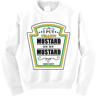 I Put Mustard On My Mustard Halloween Couple Team Kids Sweatshirt