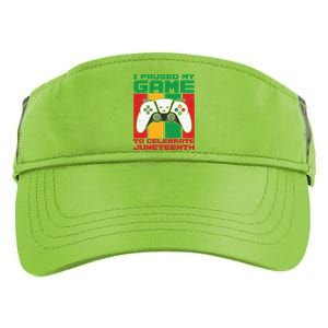 I Paused My Game To Celebrate Juneteenth Gamer Teen Gift Adult Drive Performance Visor