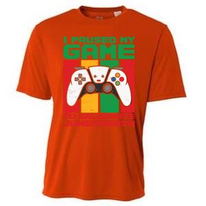 I Paused My Game To Celebrate Juneteenth Gamer Teen Gift Cooling Performance Crew T-Shirt