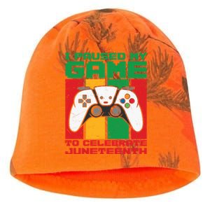 I Paused My Game To Celebrate Juneteenth Gamer Teen Gift Kati - Camo Knit Beanie