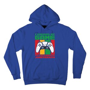 I Paused My Game To Celebrate Juneteenth Gamer Teen Gift Hoodie