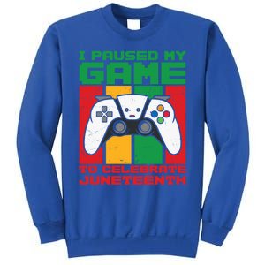 I Paused My Game To Celebrate Juneteenth Gamer Teen Gift Sweatshirt