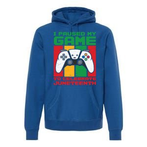 I Paused My Game To Celebrate Juneteenth Gamer Teen Gift Premium Hoodie