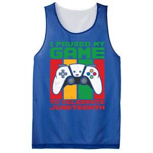 I Paused My Game To Celebrate Juneteenth Gamer Teen Gift Mesh Reversible Basketball Jersey Tank