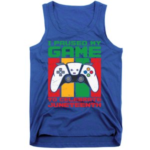 I Paused My Game To Celebrate Juneteenth Gamer Teen Gift Tank Top