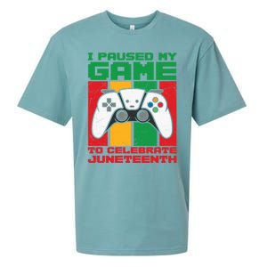 I Paused My Game To Celebrate Juneteenth Gamer Teen Gift Sueded Cloud Jersey T-Shirt