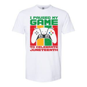 I Paused My Game To Celebrate Juneteenth Gamer Teen Gift Softstyle CVC T-Shirt