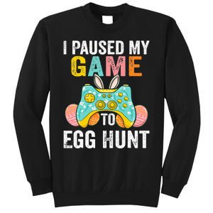 I Paused My Game To Egg Hunt Easter Funny Gamer Sweatshirt