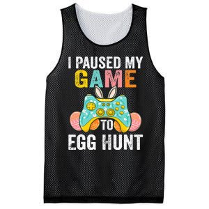 I Paused My Game To Egg Hunt Easter Funny Gamer Mesh Reversible Basketball Jersey Tank