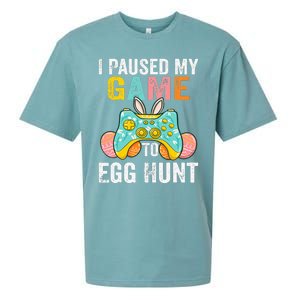 I Paused My Game To Egg Hunt Easter Funny Gamer Sueded Cloud Jersey T-Shirt