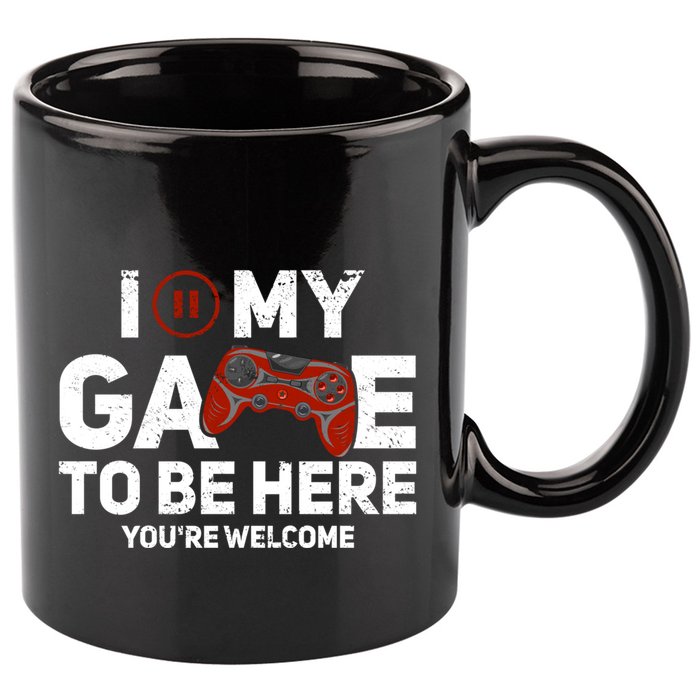 I Paused My Game To Be Here YouRe Welcome Gaming Gamer Gift 11oz C Handle Ceramic Mug