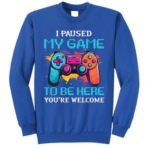 I Paused My Game To Be Here YouRe Welcome Great Gift Sweatshirt