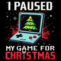 I Paused My Game For Christmas Funny Christmas Gamer Gifts Kids T-Shirt
