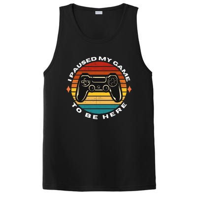 I Paused My Game To Be Here, Funny Vintage Retro Video Gamer PosiCharge Competitor Tank