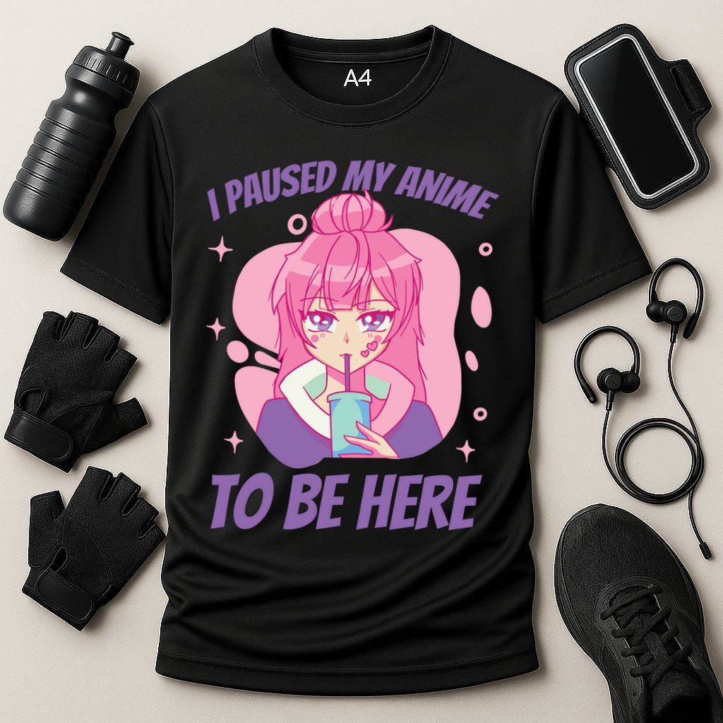 I Paused My Anime To Be Here Cooling Performance Crew T-Shirt