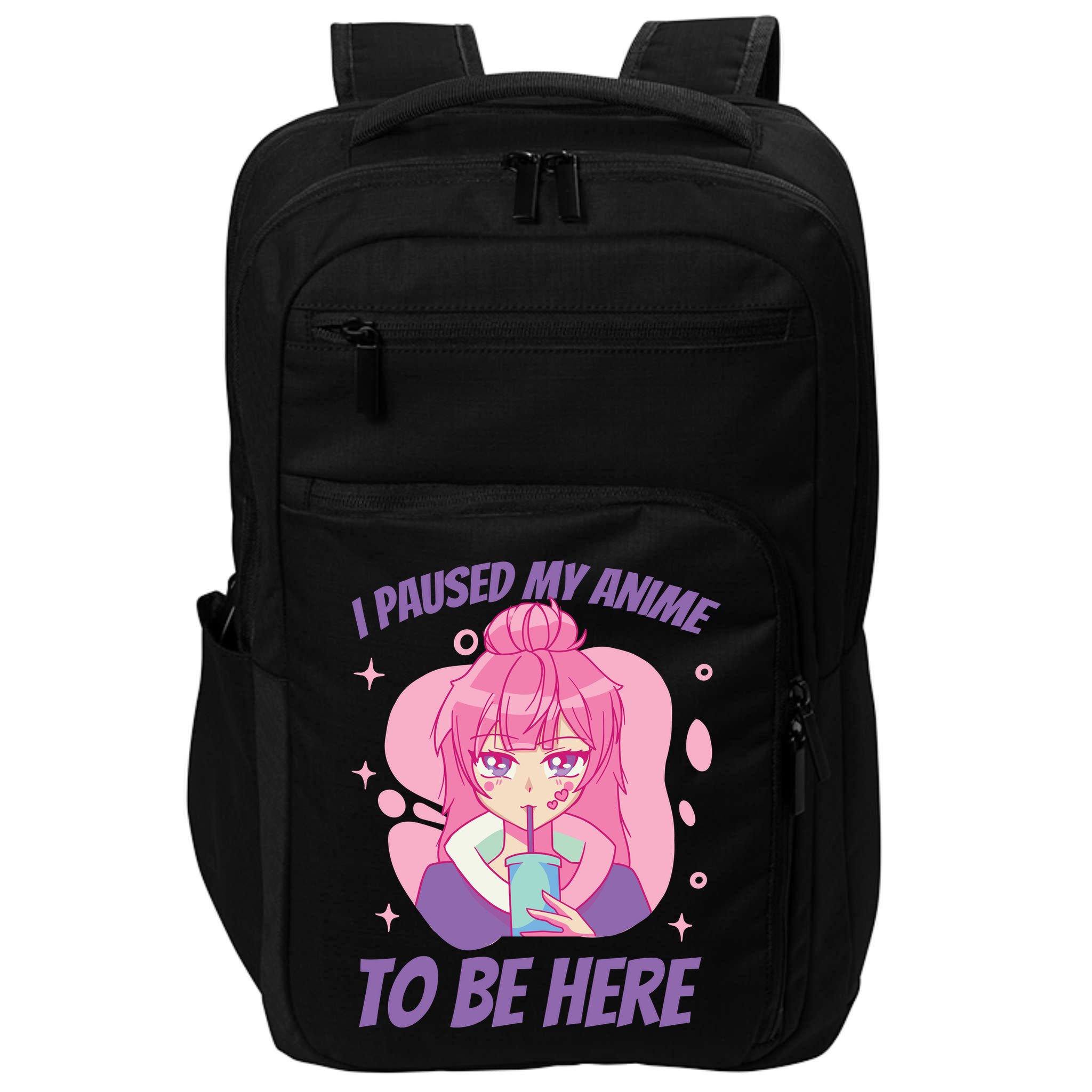 I Paused My Anime To Be Here Impact Tech Backpack