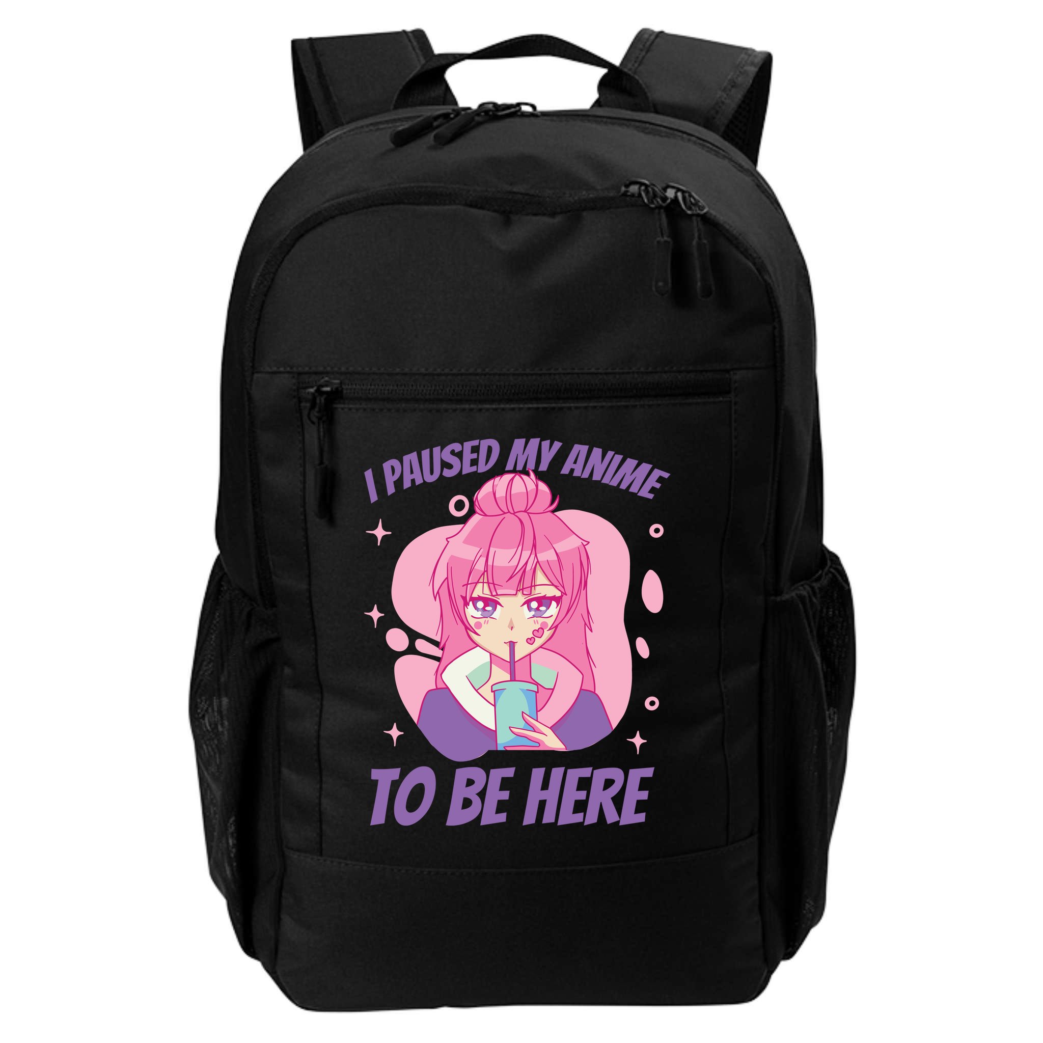 I Paused My Anime To Be Here Backpack