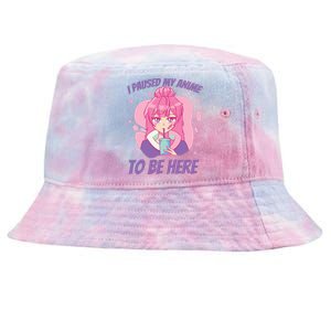 I Paused My Anime To Be Here Tie-Dyed Bucket Hat