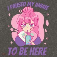 I Paused My Anime To Be Here Cotton Canvas Backpack