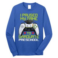 I Paused My Game To Graduate Preschool Graduation Gamer Long Sleeve Shirt