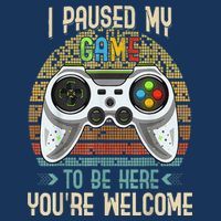 I Paused My Game To Be Here You're Welcome Retro Gamer Tall Hoodie