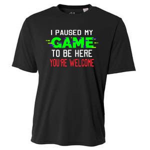 I Paused My Game To Be Here Cooling Performance Crew T-Shirt