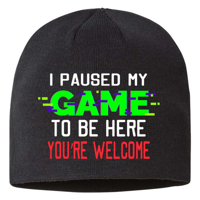 I Paused My Game To Be Here Sustainable Beanie