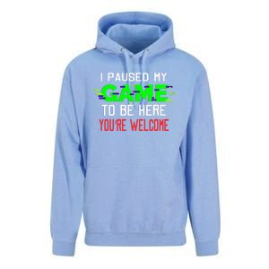 I Paused My Game To Be Here Unisex Surf Hoodie