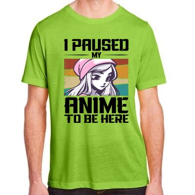 I Paused My Anime To Be Here Funny Anime Girl Retro Anime Aesthetic Anime Adult ChromaSoft Performance T-Shirt