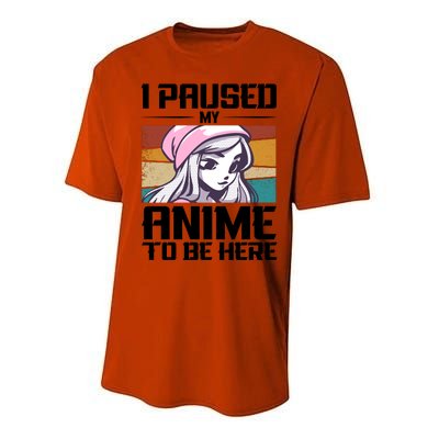 I Paused My Anime To Be Here Funny Anime Girl Retro Anime Aesthetic Anime Performance Sprint T-Shirt