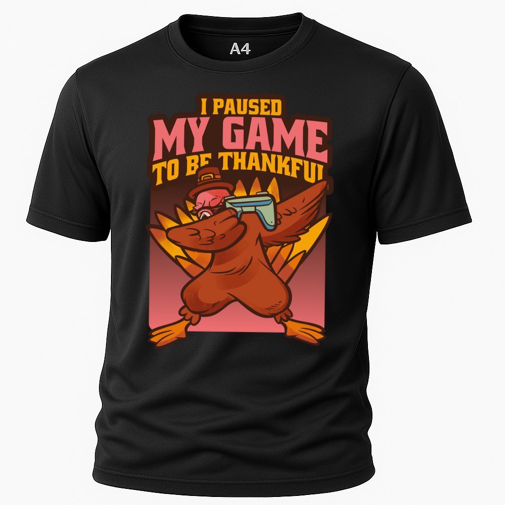 I Paused My Game To Be Thankful Funny Thanksgiving Gamer Performance Shirt