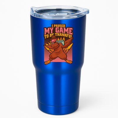I Paused My Game To Be Thankful Funny Thanksgiving Gamer Tumbler