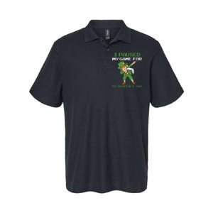 I Paused My Game For St Patricks Day Dabbing Leprechaun Softstyle Adult Sport Polo