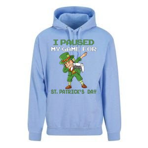 I Paused My Game For St Patricks Day Dabbing Leprechaun Unisex Surf Hoodie