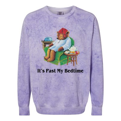 ItS Past My Bedtime Funny Bear Lover Gifts Colorblast Crewneck Sweatshirt