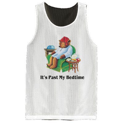 ItS Past My Bedtime Funny Bear Lover Gifts Mesh Reversible Basketball Jersey Tank