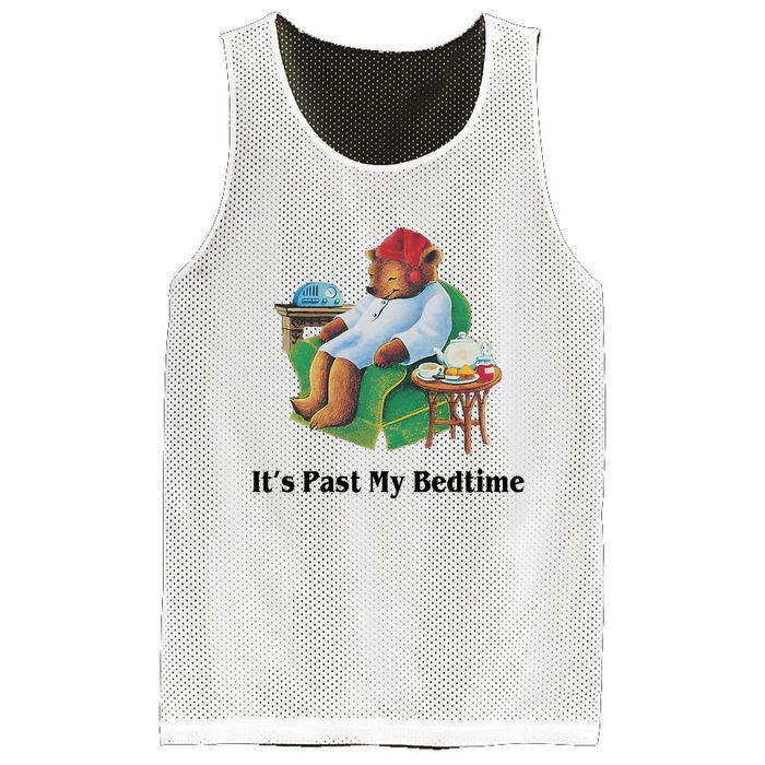 ItS Past My Bedtime Funny Bear Lover Gifts Mesh Reversible Basketball Jersey Tank