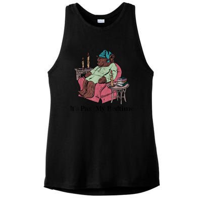 Its Past My Bedtime Funny Bear Sleeping Ladies PosiCharge Tri-Blend Wicking Tank