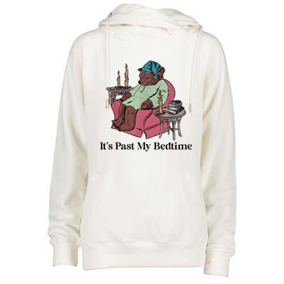 Its Past My Bedtime Funny Bear Sleeping Womens Funnel Neck Pullover Hood