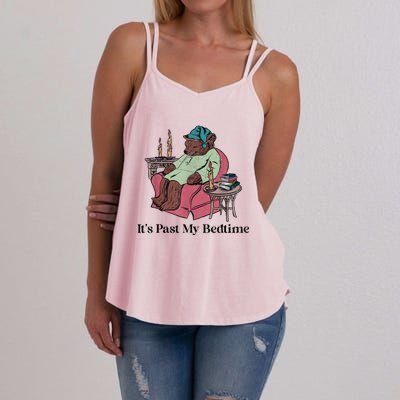 Its Past My Bedtime Funny Bear Sleeping Women's Strappy Tank