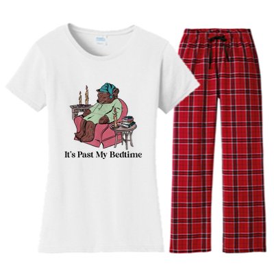 Its Past My Bedtime Funny Bear Sleeping Women's Flannel Pajama Set