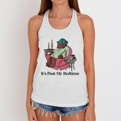 Its Past My Bedtime Funny Bear Sleeping Women's Knotted Racerback Tank