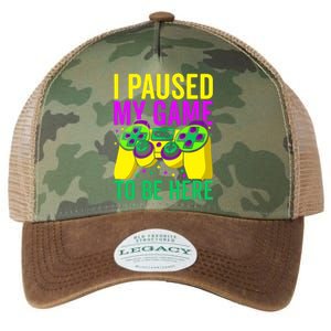 I Paused My Game To Be Here Video Game Beads Mardi Gras Legacy Tie Dye Trucker Hat