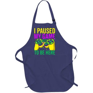 I Paused My Game To Be Here Video Game Beads Mardi Gras Full-Length Apron With Pockets