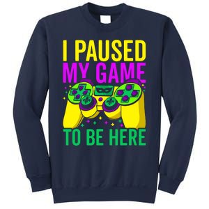 I Paused My Game To Be Here Video Game Beads Mardi Gras Sweatshirt