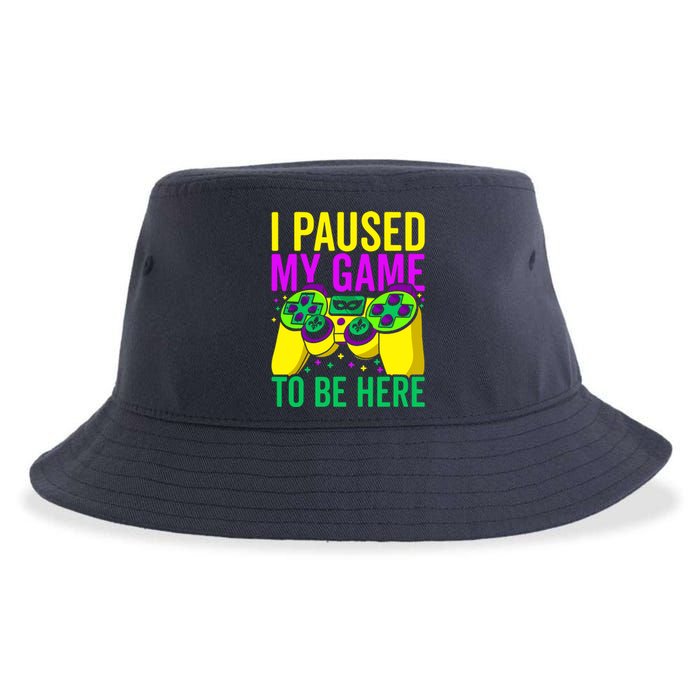 I Paused My Game To Be Here Video Game Beads Mardi Gras Sustainable Bucket Hat