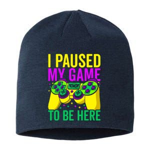 I Paused My Game To Be Here Video Game Beads Mardi Gras Sustainable Beanie